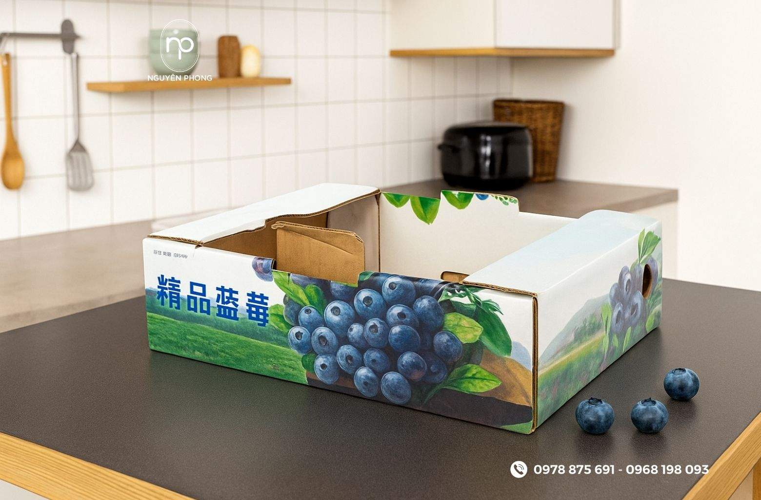 Thùng carton đựng việt quất 